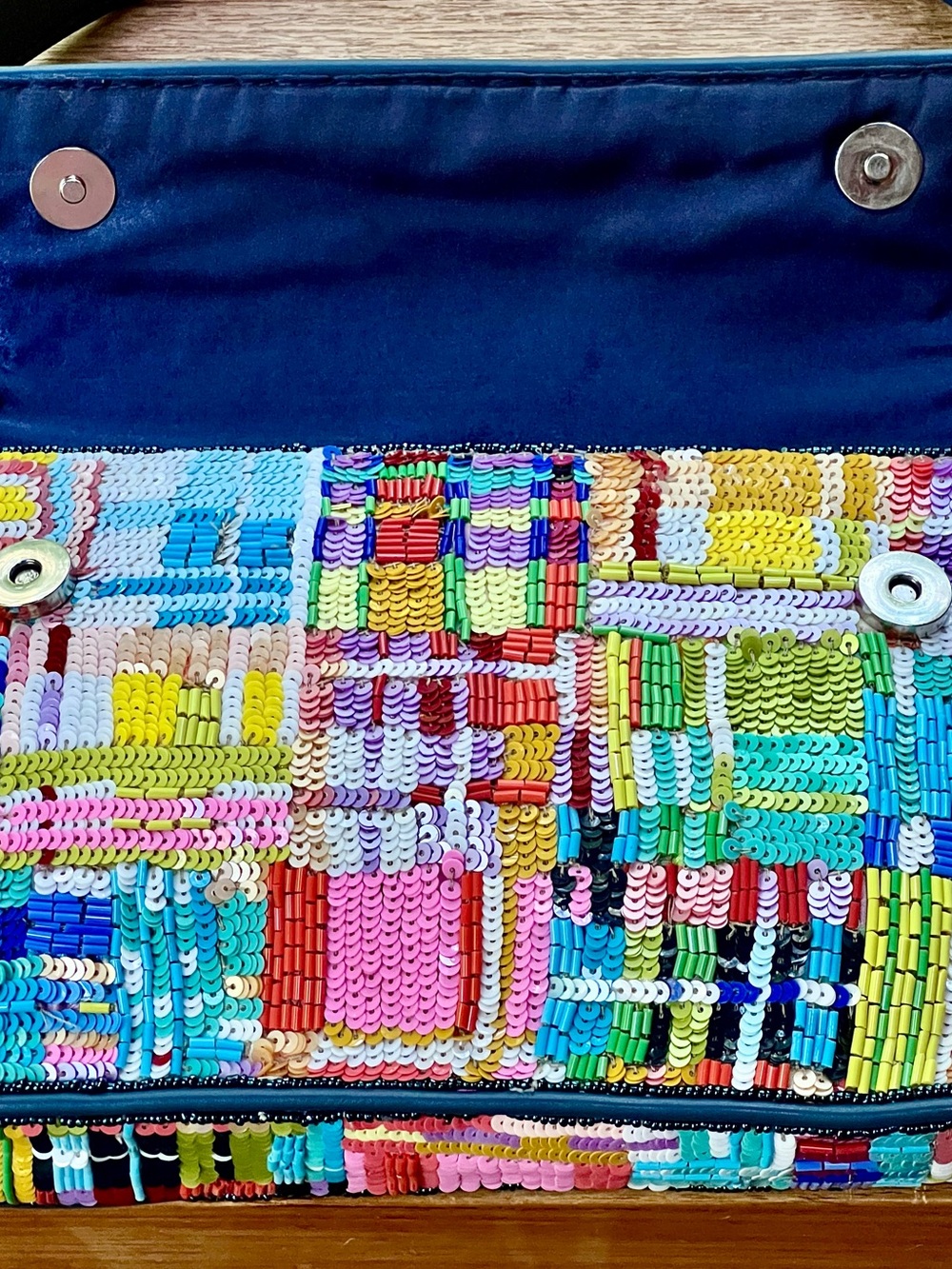 πΊπHPππΊ NWOT Staud Beaded Tommy Shoulder Bag Patchwork Plaid πRare Vintage Design - Picture 12 of 16